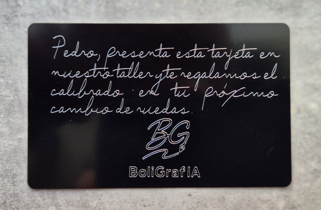 tarjetas de aluminio personalizadas: negro