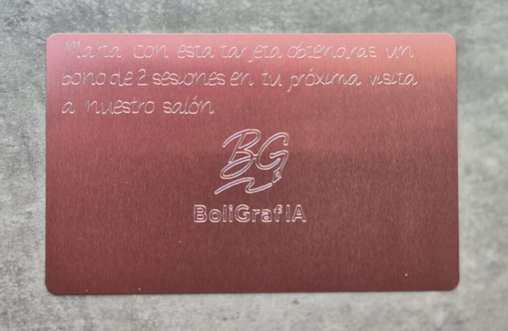 tarjetas de aluminio personalizadas: oro rosa