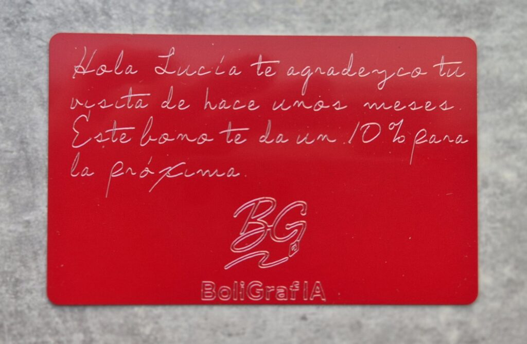tarjetas metálicas personalizadas: rojo