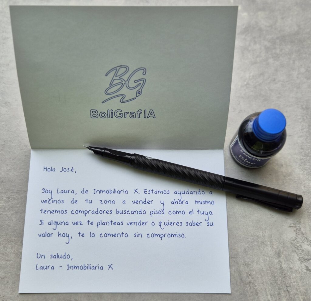 ejemplo de carta manuscrita para inmobiliarias