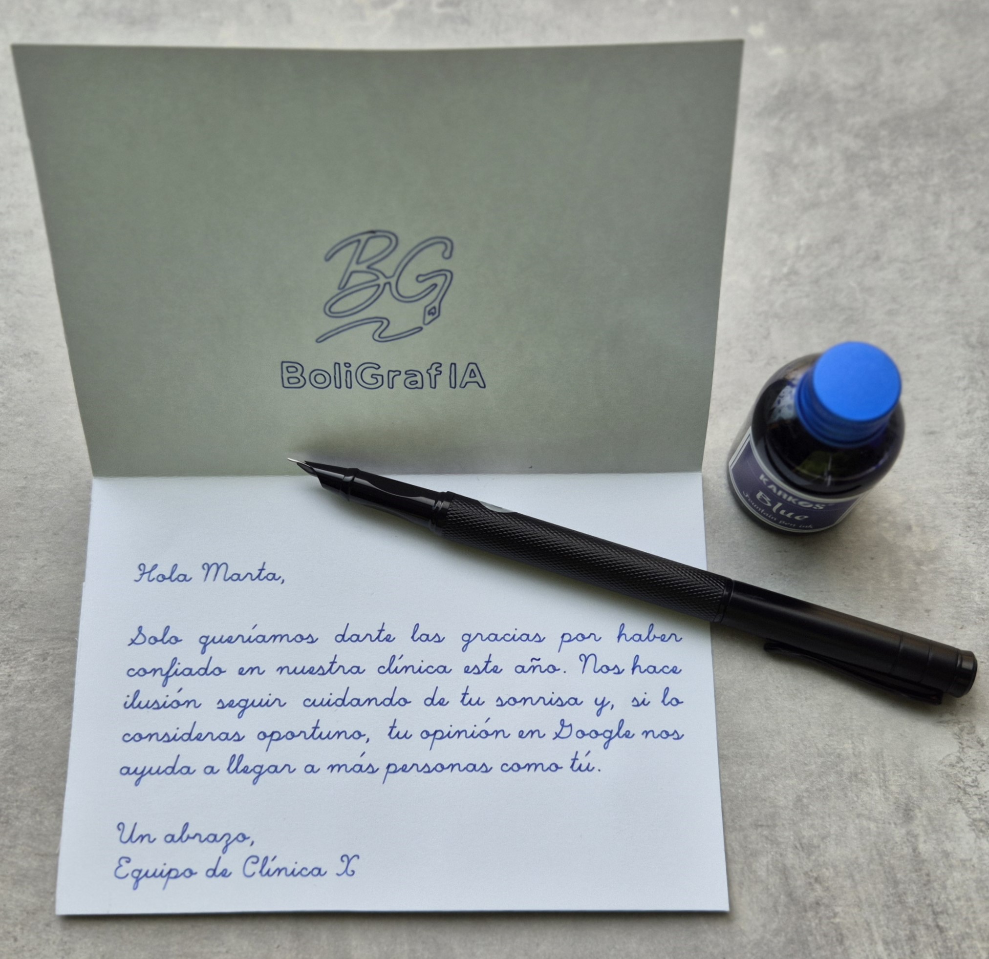 carta manuscrita para reactivación de clientes