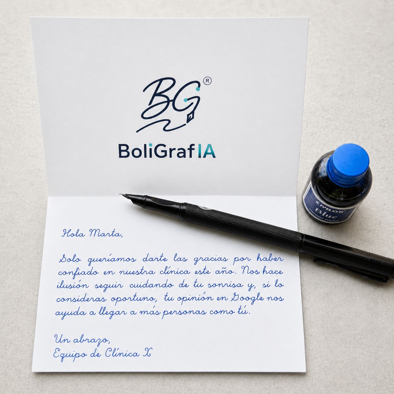 escritura manuscrita personalizada en sobres y cartas para empresas