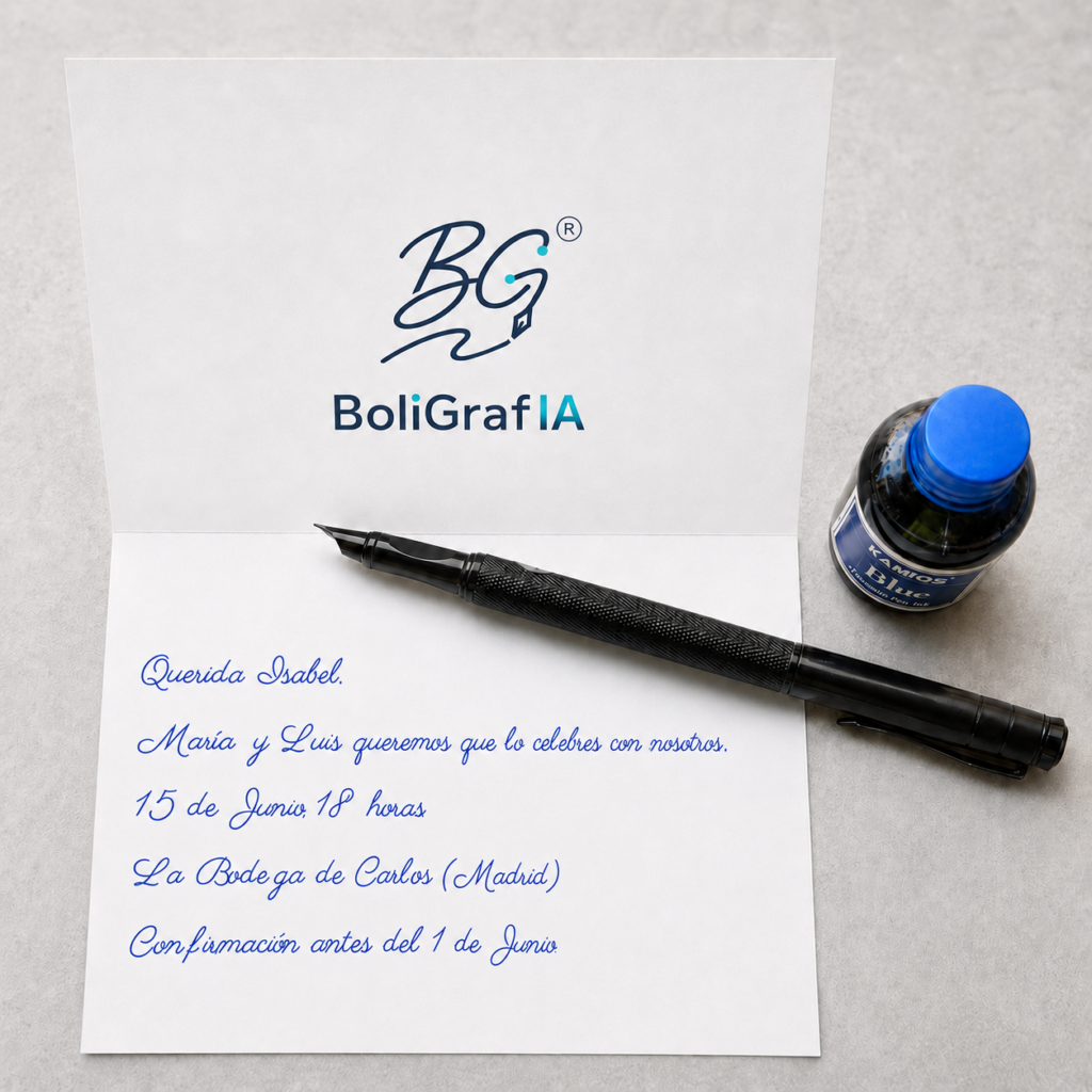 ejemplo de carta manuscrita para empresas de eventos